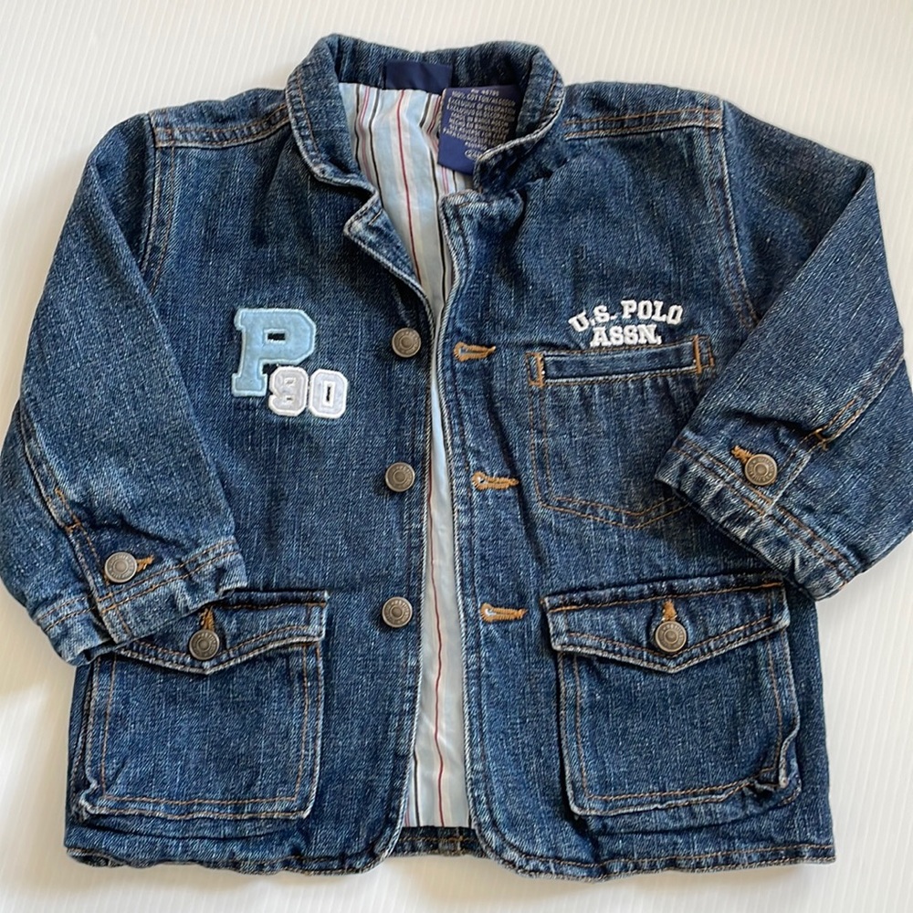 U.S. Polo button down denim jacket.  Size 24 months